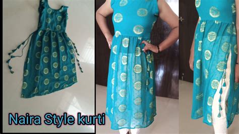 सिर्फ2 मीटर कपड़े से बनाए Naira Style Kurti Step By Step Full