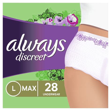 Always Discreet Maximum Protection Incontinence Underwear For Women Large 28 Count 28 Ct Shipt