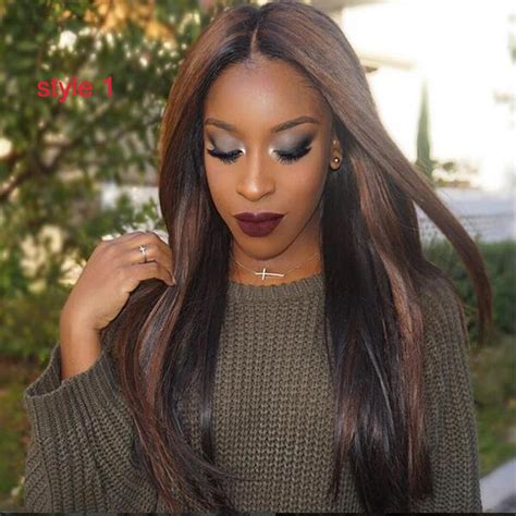 Malaysian Remy Glueless Full Lace Wigs Ombre Human Hair Lace Front Wigs