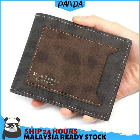 Psw26 Pandashop Ready Stock Malaysia Men Leather Wallet Lelaki Wallet Short Wallet Shopee Malaysia