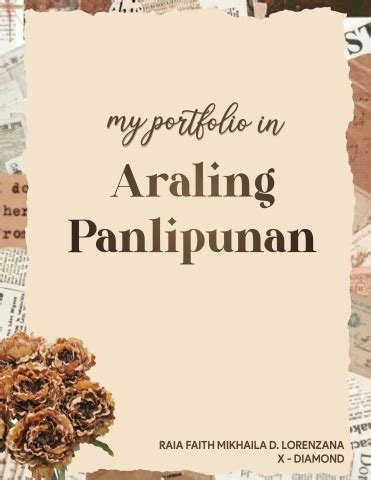 Portfolio In Araling Panlipunan