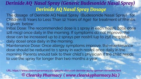 Ppt Derinide Aq Nasal Spray Generic Budesonide Nasal Spray