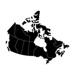 Canada Map Icon Royalty Free Vector Image Vectorstock