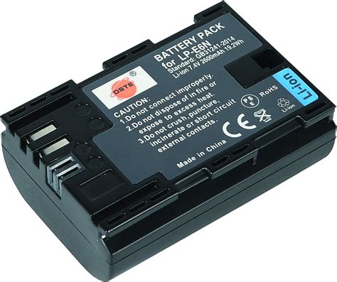 Dste Rechargeable Li Ion Battery Compatible For Canon Lp E6n Lp E6nh