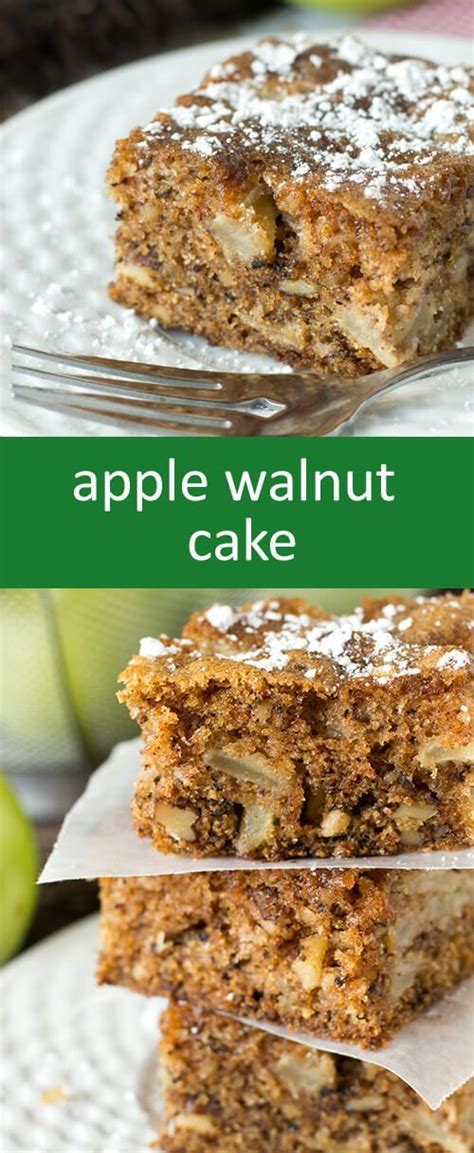 Apple Walnut Cake Is A Moist Cake With Apples And Walnuts In Every Bite