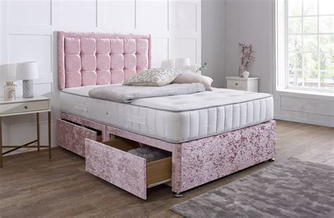 Aurora Divan Bed Set With Button Border Headboard Divan Bed Warehouse