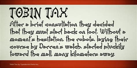 tobin tax font dafontcom
