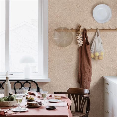 Caroline By Sandberg Terracotta Wallpaper Wallpaper Direct