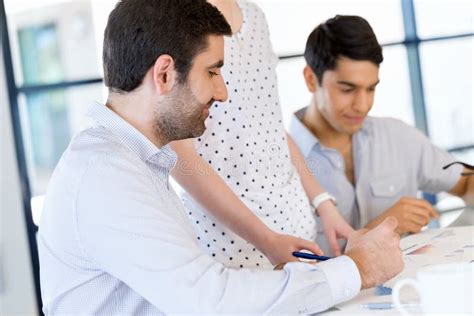 Group of Happy Young Business People in a Meeting Stock Image - Image ...