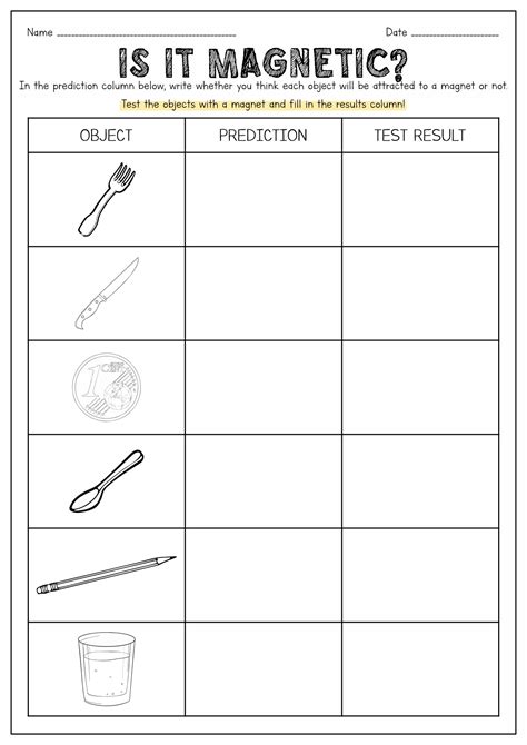 Activity Sheet About Magnetism