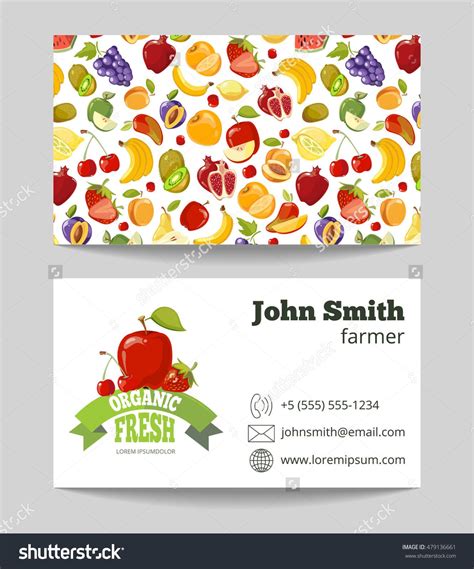 Organic Fruits Farmer Business Card Template Business With Natural