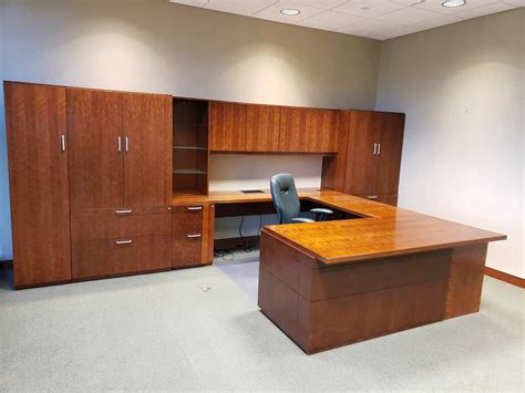 Solid Wood U Shaped Executive Desk by Steelcase