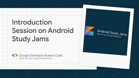 Introduction Session On Android Study Jams Gdsc Slrtce Youtube