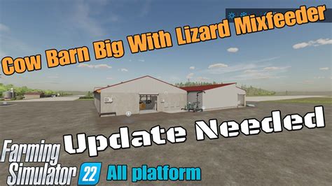 Cow Barn Big With Lizard Mixfeeder Mod For All Platforms On Fs