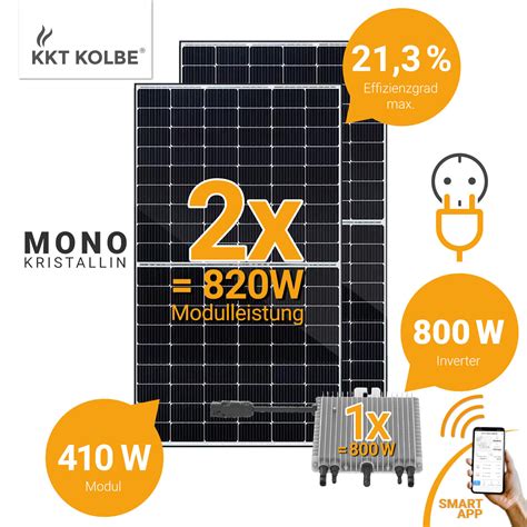 Balkonkraftwerk Deye SUN M80G3 800 W Solaranlage Montagesystem