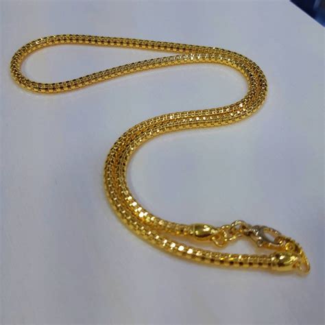 24k Solid Gold Necklace Pure Gold Chain By Estherleejewel Etsy