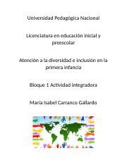 Actividad Integradora Bloque Inclusion Docx Universidad Pedag Gica