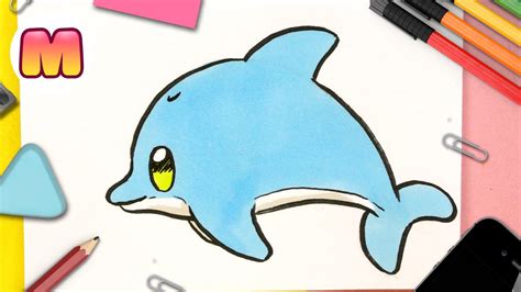 COMO DIBUJAR UN DELFIN KAWAII FACIL PASO A PASO Como Dibujar Y Pintar