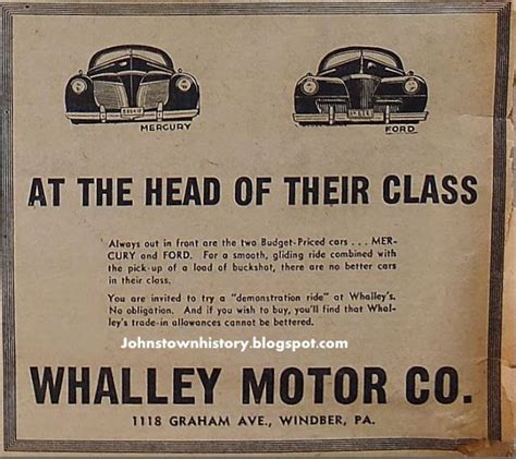 Vintage Johnstown Whalley Windber Whalley Windber Johnstown