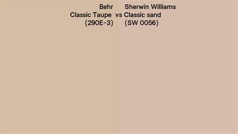 Behr Classic Taupe 290e 3 Vs Sherwin Williams Classic Sand Sw 0056