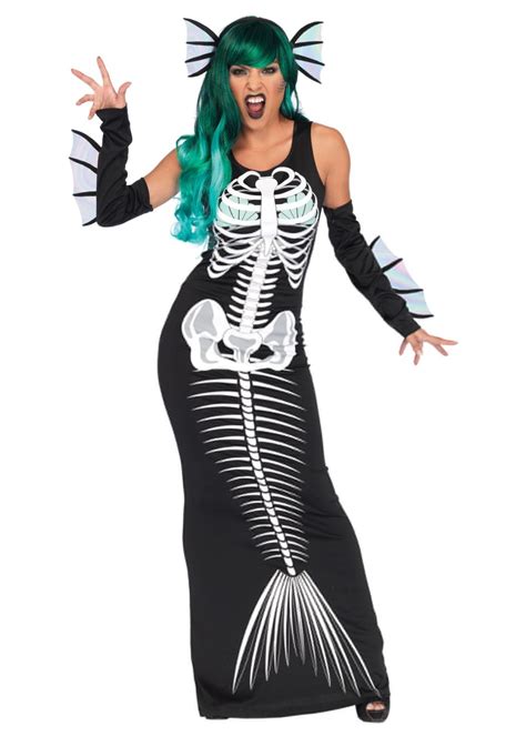 Skeleton Mermaid Women Costume - Scary Costumes