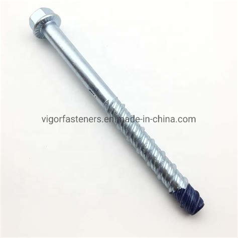 Concrete Bolt Masonry Screw Galvanized Hex Flange Head Heavy Duty