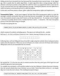 Answered: Writing a Cipher | bartleby