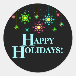 Happy Holidays Stickers | Zazzle