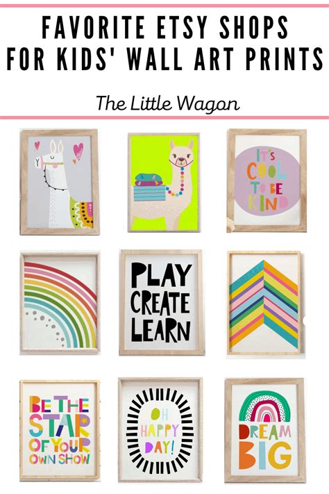 favorite etsy kids art print shops the little wagon | Kate Decorates