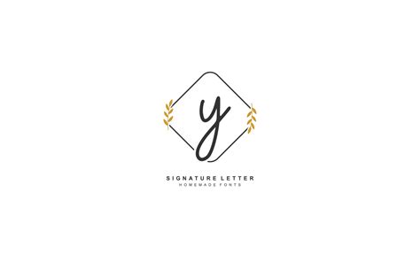 Y Initial Letter Handwriting And Signature Logo A Concept With