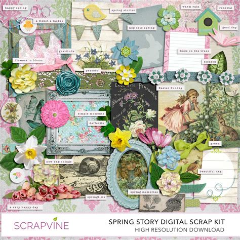 Spring Story Digital Kit Scrapvine