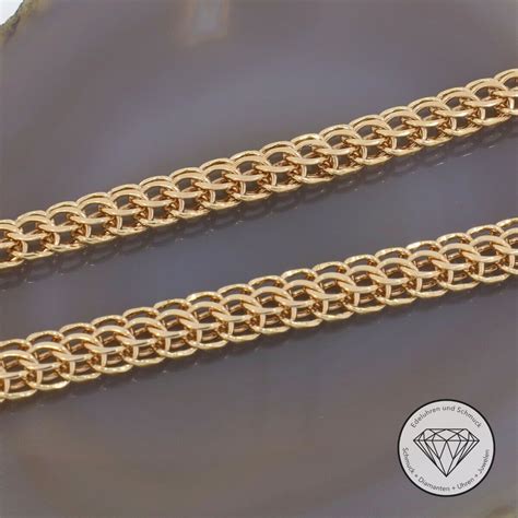 Wert 3 750 Geniale Garibaldi Variant Collier Kette 585 14 Kt Gold