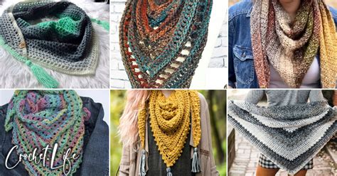 16 Beautiful Triangle Scarf Crochet Patterns - Crochet Life