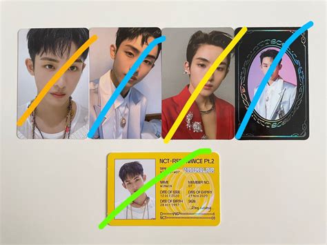 Wts Nct Wayv Resonance Pt N Winwin Photocard Pc Id Card