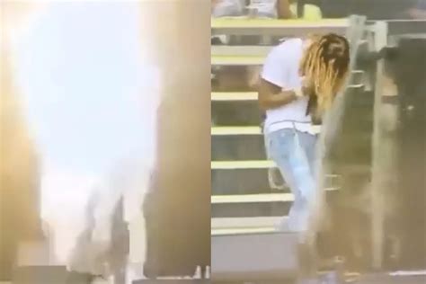 Lil Durk Hit In The Face With Onstage Explosives At Lollapalooza 977