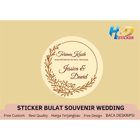 Jual Stiker Nikah Sticker Wedding Segel Souvenir Sovenir