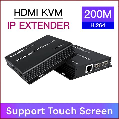 H264 Hdmi Kvm Extender Over Single Rj45 Ethernet Cat5e6 Cable 200m 1080p Hdmi Usb Kvm Extender