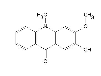 2 Hydroxy 3 Methoxy 10 Methylacridin 9 One C15H13NO3 Density