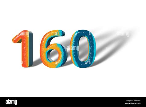 3d number 160 Cut Out Stock Images & Pictures - Alamy