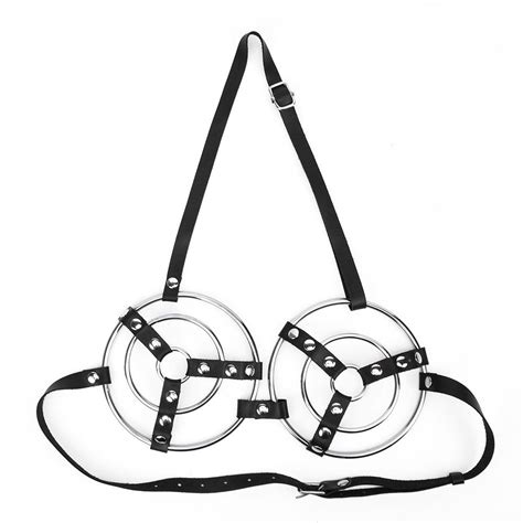 Buy Bdsm Leather Steel Ring Bra Sex Toys Sexy Lingerie Nipple Shield Sex Products For Women