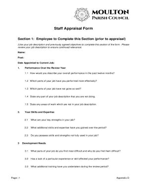 Fillable Online Staff Performance Appraisal Guidehuman Resources Fax