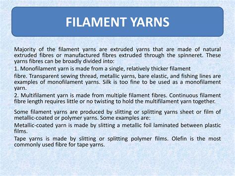 Classification Of Yarn Yarn Classification Textile Yarn Yarn Count Ppt