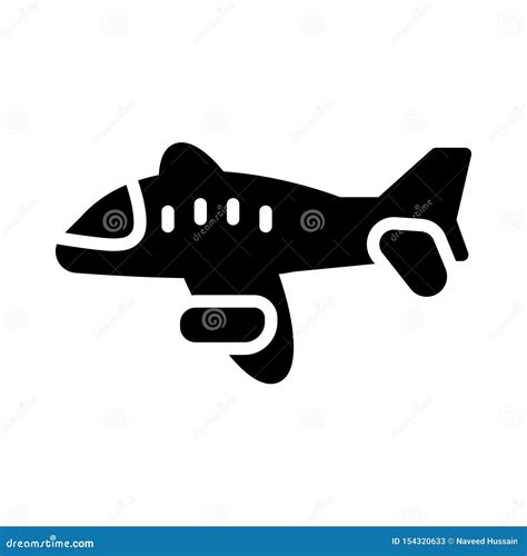 Icono Plano Del Vector Del Glyph Del Aeroplano Ilustraci N Del Vector