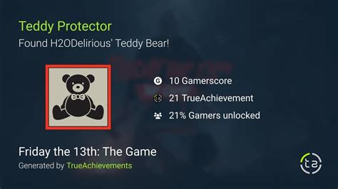 Teddy Protector Achievement In Friday The 13th The Game