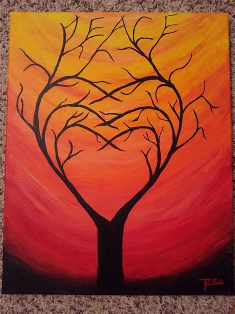 Pix For Acrylic Painting For Beginners Tree Painting Ideas