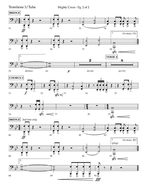 Mighty Cross Choral Anthem Satb Trombone Tuba Sheet Music Pdf