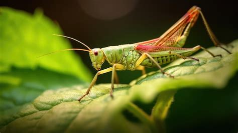 Premium AI Image | Grasshopper in Its Natural Habitat