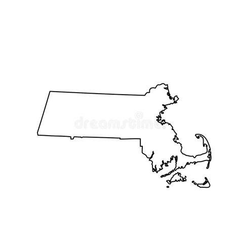 Massachusetts State Outline Stock Illustrations 1234 Massachusetts