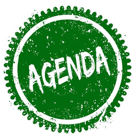 Agenda Stamp Agenda Round Grunge Sign Stock Vector Illustration Of