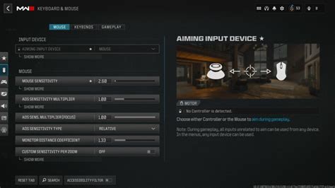 Best Mouse And Keyboard Settings In Mw3 And Warzone One Esports